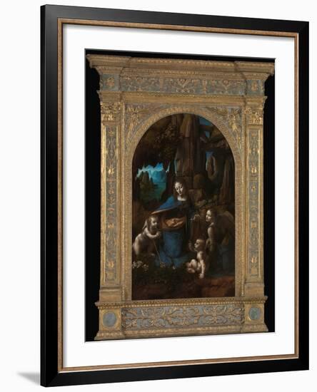 Virgin of the Rocks-Leonardo da Vinci-Framed Photographic Print