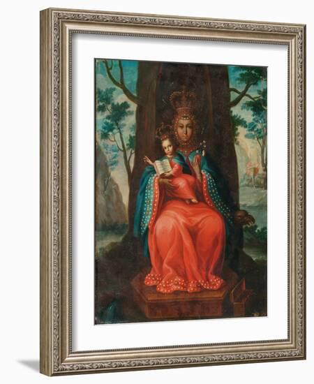 Virgin of Valvanera, 1762 (Oil on Copper)-Miguel Cabrera-Framed Giclee Print