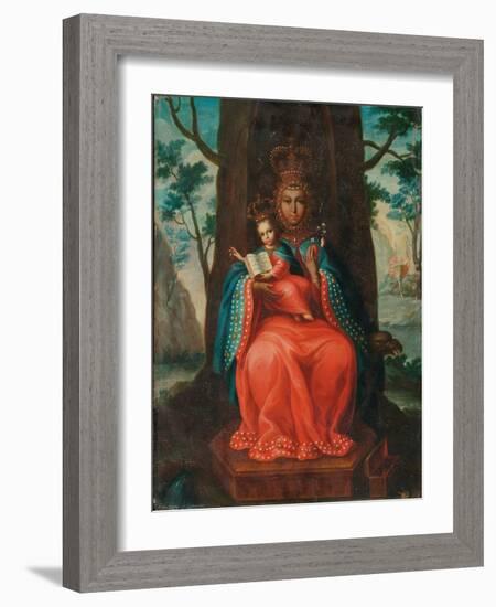 Virgin of Valvanera, 1762 (Oil on Copper)-Miguel Cabrera-Framed Giclee Print