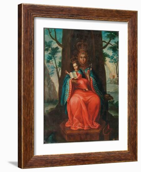 Virgin of Valvanera, 1762 (Oil on Copper)-Miguel Cabrera-Framed Giclee Print