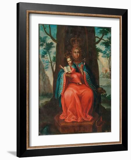 Virgin of Valvanera, 1762 (Oil on Copper)-Miguel Cabrera-Framed Giclee Print