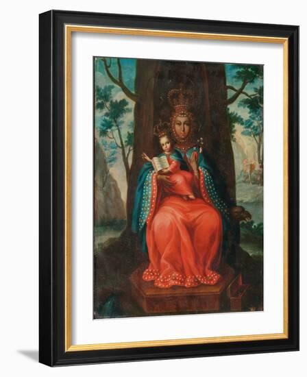 Virgin of Valvanera, 1762 (Oil on Copper)-Miguel Cabrera-Framed Giclee Print