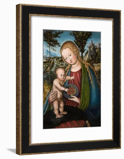 Virgin with Cherries, Ca 1506-Lucas Cranach the Elder-Framed Giclee Print