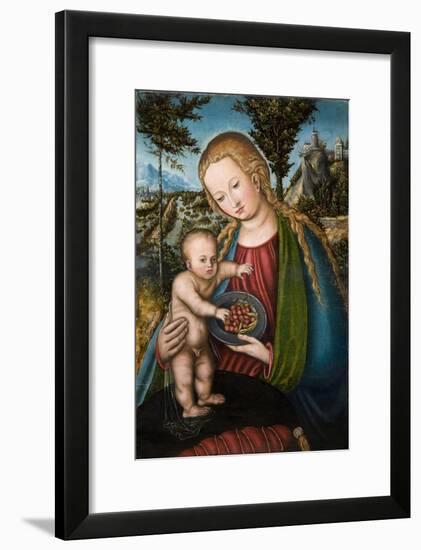 Virgin with Cherries, Ca 1506-Lucas Cranach the Elder-Framed Giclee Print