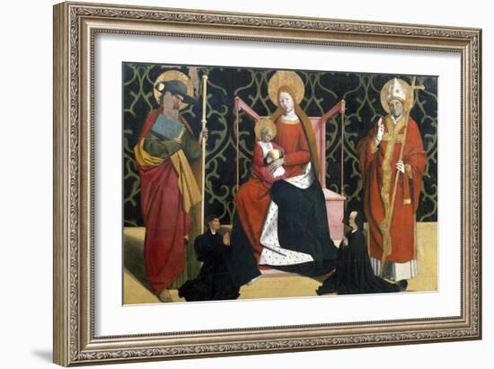 Virgin with Child Between St James and Bishop-Enguerrand Quarton-Framed Giclee Print