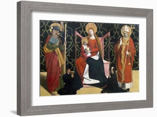 Virgin with Child Between St James and Bishop-Enguerrand Quarton-Framed Giclee Print