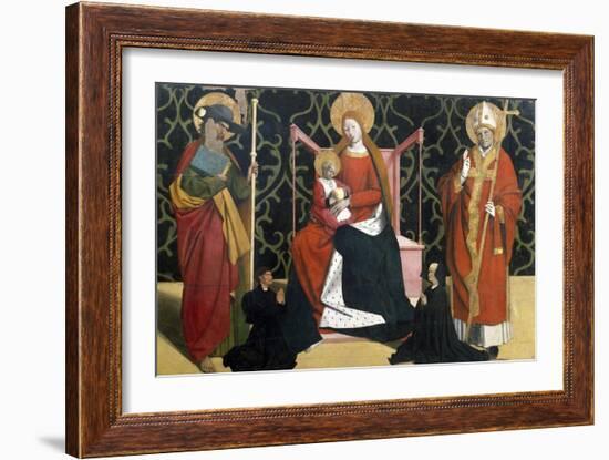 Virgin with Child Between St James and Bishop-Enguerrand Quarton-Framed Giclee Print