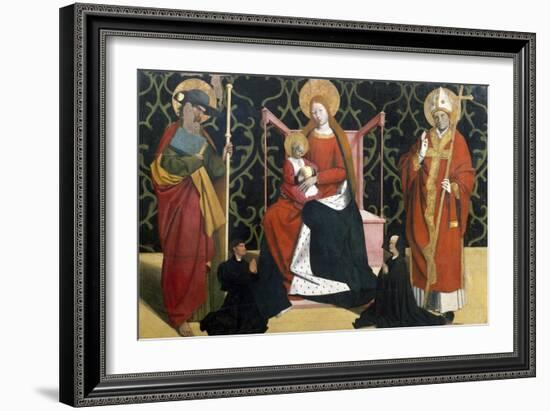 Virgin with Child Between St James and Bishop-Enguerrand Quarton-Framed Giclee Print