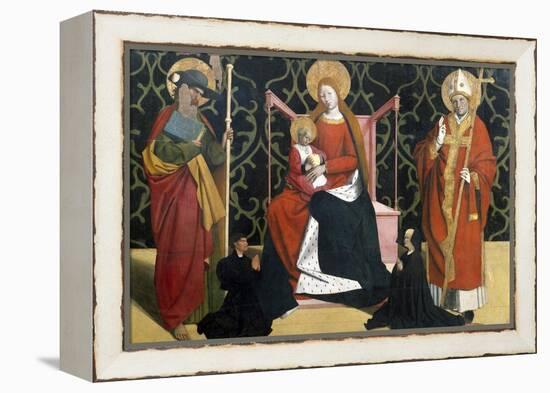 Virgin with Child Between St James and Bishop-Enguerrand Quarton-Framed Premier Image Canvas