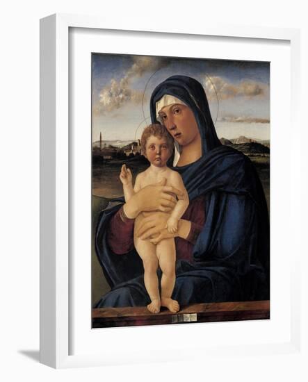 Virgin with Child (Contarini Madonna)-Giovanni Bellini-Framed Art Print