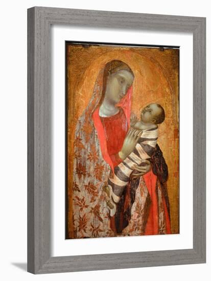 Virgin with Child - Oil on Panel, 1340-Ambrogio Lorenzetti-Framed Giclee Print