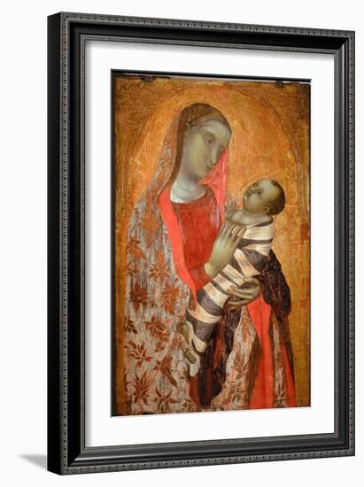 Virgin with Child - Oil on Panel, 1340-Ambrogio Lorenzetti-Framed Giclee Print