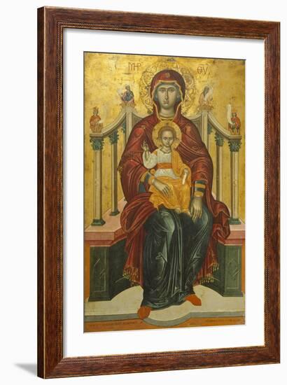 Virgin with Child on the Throne, Icon-null-Framed Giclee Print