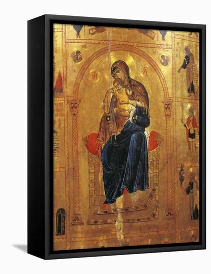 Virgin with Child, Plate from a Byzantine Manuscript-Thomas Cooper Gotch-Framed Premier Image Canvas