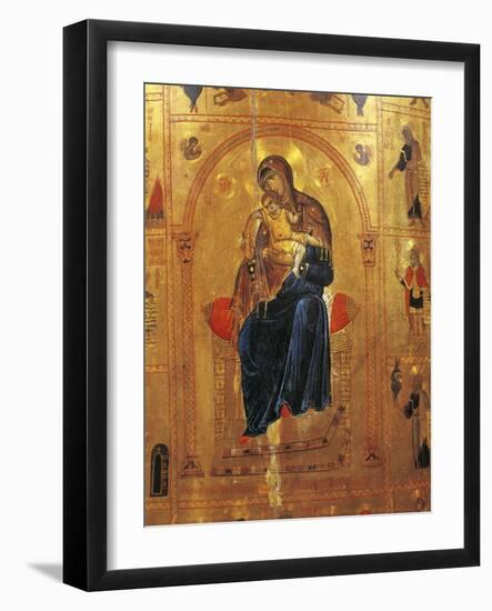 Virgin with Child, Plate from a Byzantine Manuscript-Thomas Cooper Gotch-Framed Giclee Print