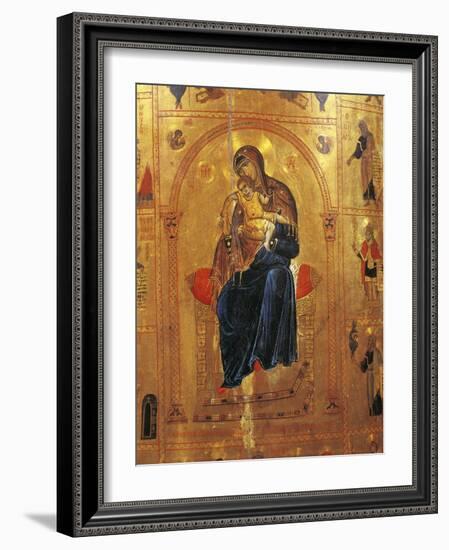 Virgin with Child, Plate from a Byzantine Manuscript-Thomas Cooper Gotch-Framed Giclee Print