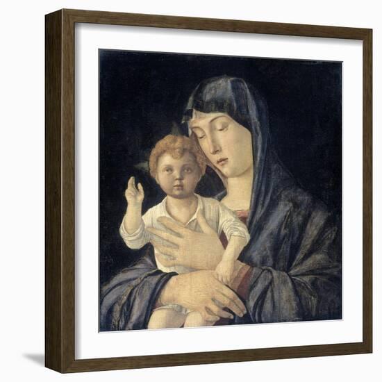 Virgin with Standing Blessing Child, 1470-1480-Giovanni Bellini-Framed Giclee Print