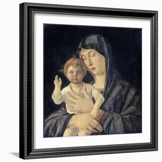 Virgin with Standing Blessing Child, 1470-1480-Giovanni Bellini-Framed Giclee Print