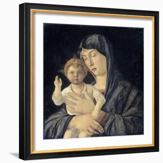 Virgin with Standing Blessing Child, 1470-1480-Giovanni Bellini-Framed Giclee Print