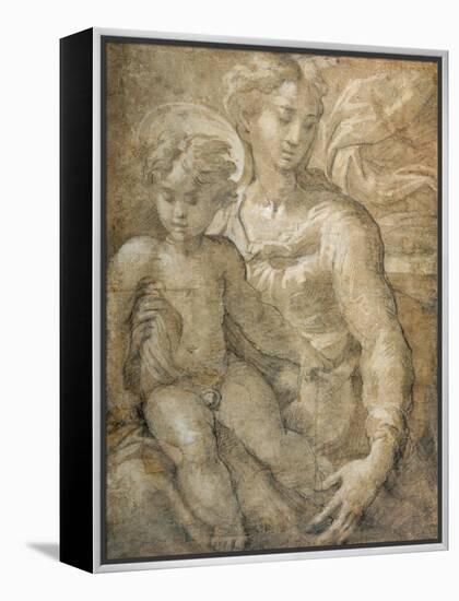 Virgin with the Child on Her Lap-Parmigianino-Framed Premier Image Canvas