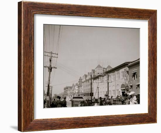 Virginia Avenue from Boardwalk, Atlantic City, N.J.-null-Framed Photo