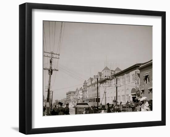 Virginia Avenue from Boardwalk, Atlantic City, N.J.-null-Framed Photo