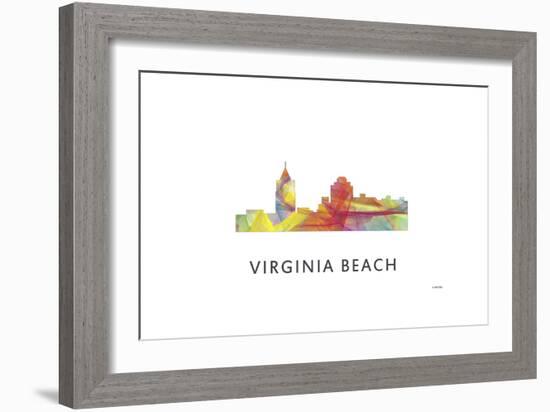 Virginia Beach Vi?ginia Skyline-Marlene Watson-Framed Giclee Print
