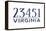 Virginia Beach, Virginia - 23451 Zip Code (Blue)-Lantern Press-Framed Stretched Canvas