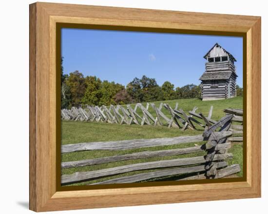 Virginia, Blue Ridge Parkway. Groundhog Mountain Wooden Lookout Tower-Don Paulson-Framed Premier Image Canvas