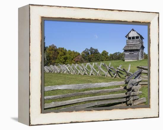 Virginia, Blue Ridge Parkway. Groundhog Mountain Wooden Lookout Tower-Don Paulson-Framed Premier Image Canvas