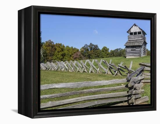 Virginia, Blue Ridge Parkway. Groundhog Mountain Wooden Lookout Tower-Don Paulson-Framed Premier Image Canvas