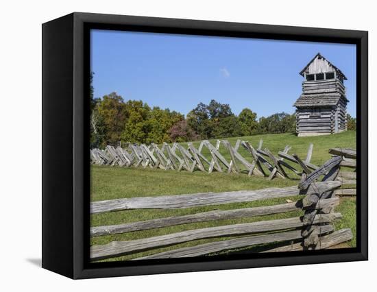 Virginia, Blue Ridge Parkway. Groundhog Mountain Wooden Lookout Tower-Don Paulson-Framed Premier Image Canvas