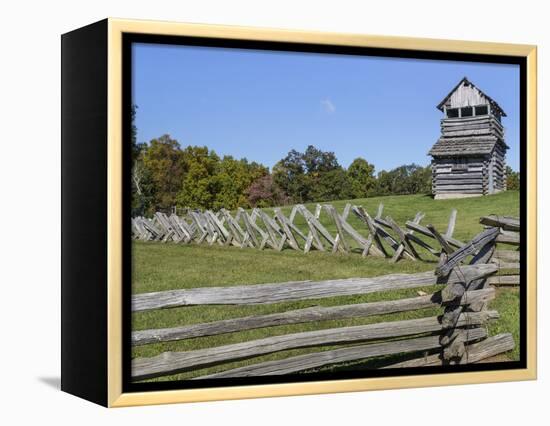 Virginia, Blue Ridge Parkway. Groundhog Mountain Wooden Lookout Tower-Don Paulson-Framed Premier Image Canvas