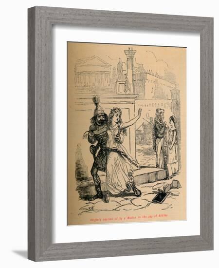'Virginia carried off by a Minion in the pay of Appius', 1852-John Leech-Framed Giclee Print