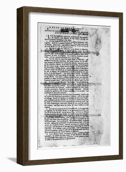 Virginia: Constitution-null-Framed Giclee Print
