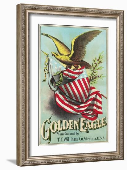 Virginia, Golden Eagle Brand Tobacco Label-Lantern Press-Framed Art Print