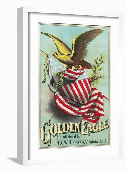 Virginia, Golden Eagle Brand Tobacco Label-Lantern Press-Framed Art Print