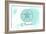 Virginia - Sand Dollar - Teal - Coastal Icon-Lantern Press-Framed Art Print