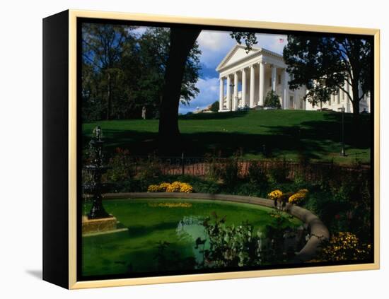 Virginia State Capitol Building and Gardens, Richmond, USA-Rick Gerharter-Framed Premier Image Canvas