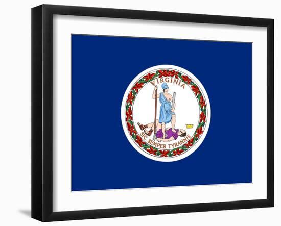 Virginia State Flag Of America, Isolated On White Background-Speedfighter-Framed Art Print