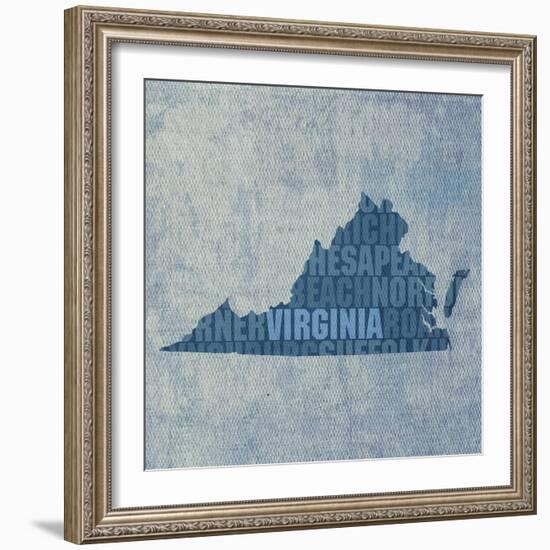 Virginia State Words-David Bowman-Framed Giclee Print