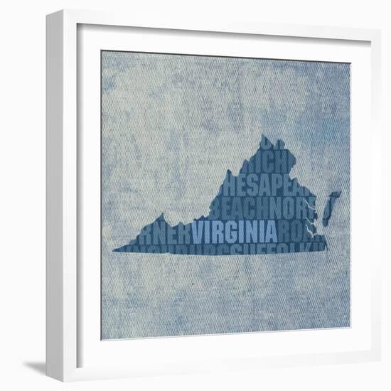 Virginia State Words-David Bowman-Framed Giclee Print