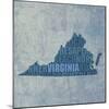 Virginia State Words-David Bowman-Mounted Giclee Print