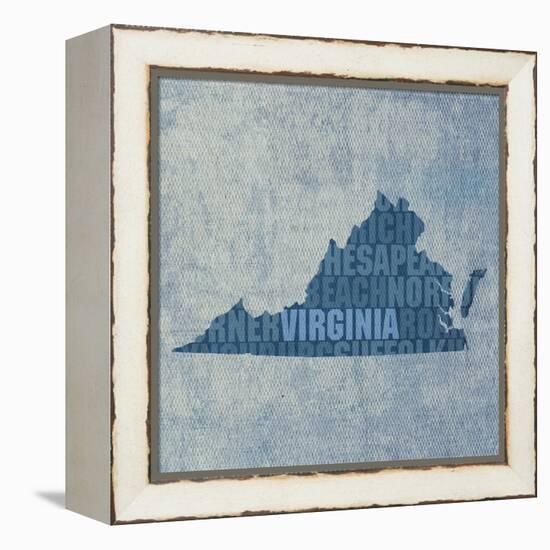 Virginia State Words-David Bowman-Framed Premier Image Canvas