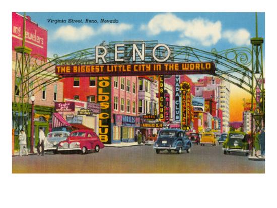 Virginia Street Reno Nevada Art Print By Art Com