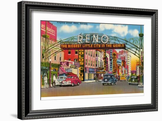 Virginia Street, Reno, Nevada-null-Framed Art Print