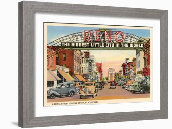 Virginia Street, Reno, Nevada-null-Framed Art Print