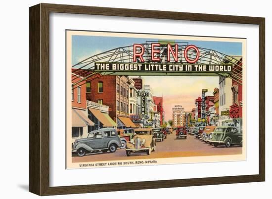 Virginia Street, Reno, Nevada-null-Framed Art Print