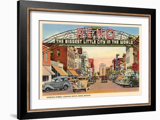 Virginia Street, Reno, Nevada-null-Framed Art Print