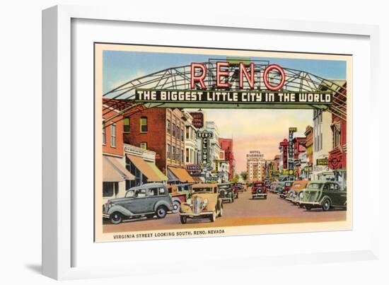 Virginia Street, Reno, Nevada-null-Framed Art Print